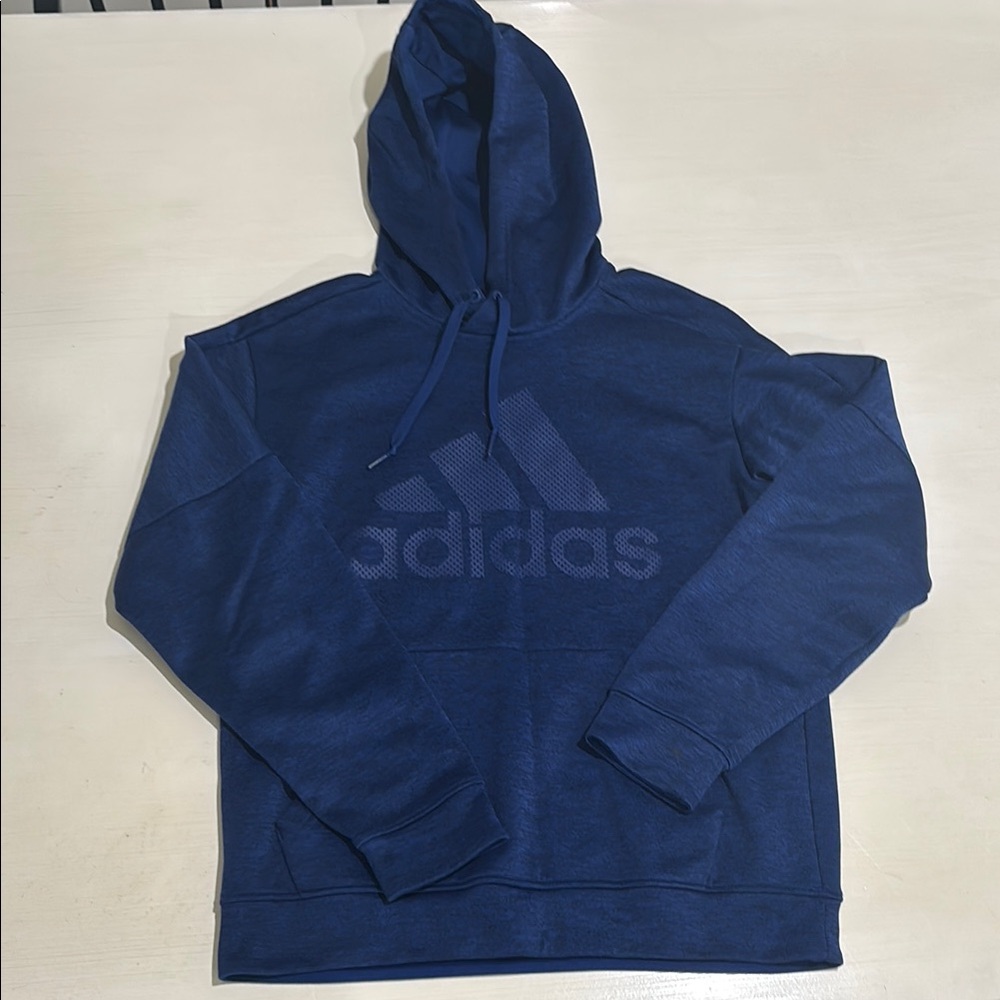 Adidas Logo Climawarm Blue Classic Hoodie. Men's L. Excellent condition. Sporty!